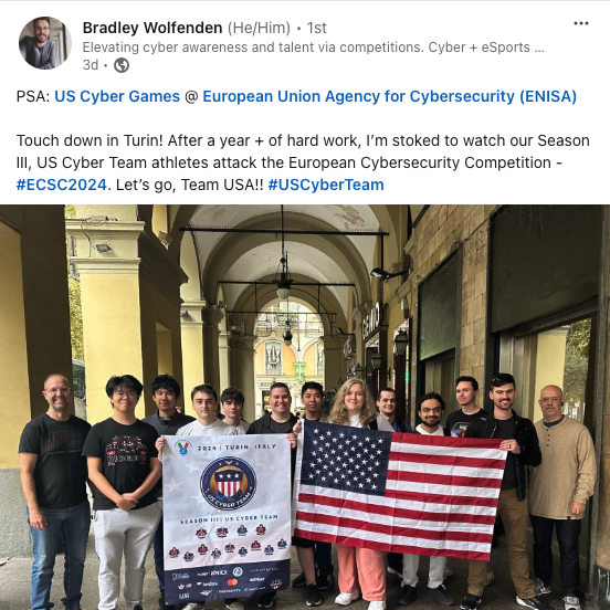 Building an Elite US Cyber Team US Cyber Games